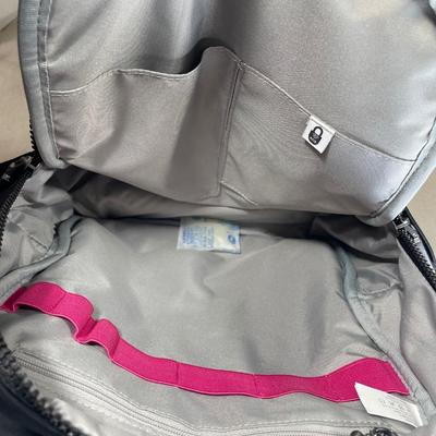 Baggallini Black Floral Mesh Backpack