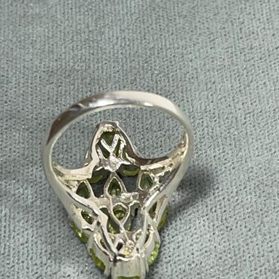 Peridot and Sterling Silver Ring 7