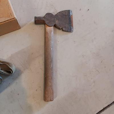 2 QUART CANTEEN W/BOX AND A HATCHET