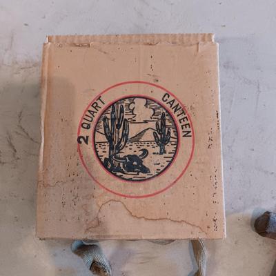 2 QUART CANTEEN W/BOX AND A HATCHET