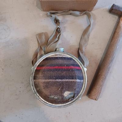 2 QUART CANTEEN W/BOX AND A HATCHET