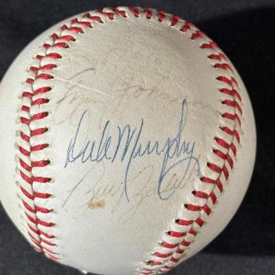 Signed Baseball by MLB Player Dale Murphy