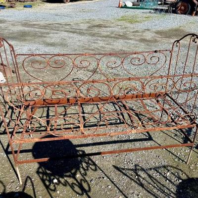 Antique Iron Baby Crib