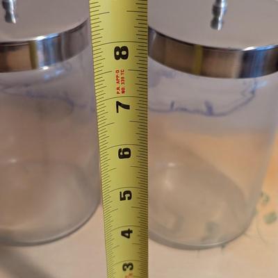 Vintage Grafcos Apothecary Medical Jars With Lid 8 1/2" Tall & Cupping Jars
