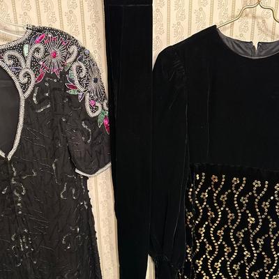Two Black Sequined Formal Dresses
