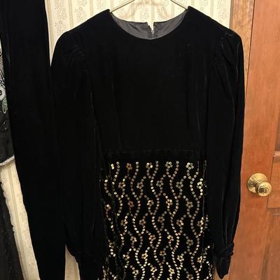 Two Black Sequined Formal Dresses