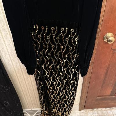 Two Black Sequined Formal Dresses
