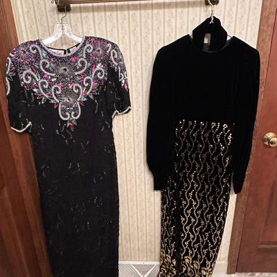 Two Black Sequined Formal Dresses