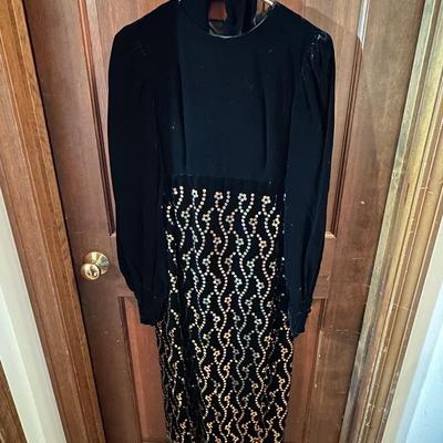 Two Black Sequined Formal Dresses