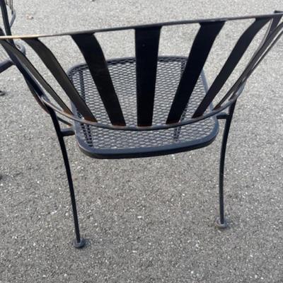Black Metal Table and 4 Chairs