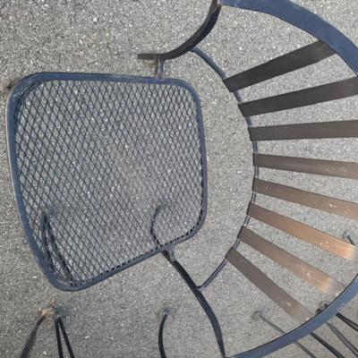 Black Metal Table and 4 Chairs