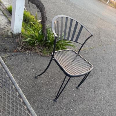 Black Metal Table and 4 Chairs