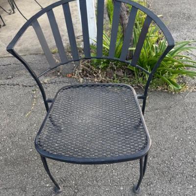 Black Metal Table and 4 Chairs