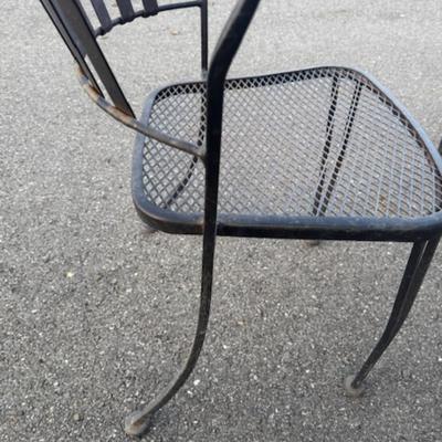 Black Metal Table and 4 Chairs