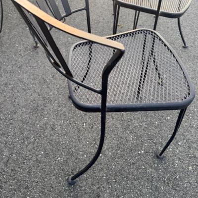 Black Metal Table and 4 Chairs