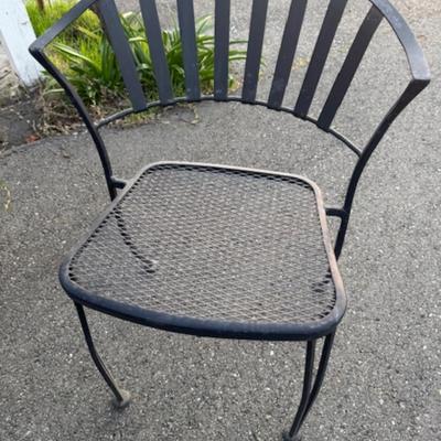 Black Metal Table and 4 Chairs
