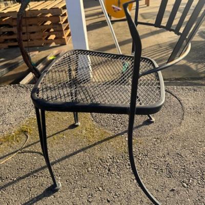 Black Outdoor Table with 2 Chairs