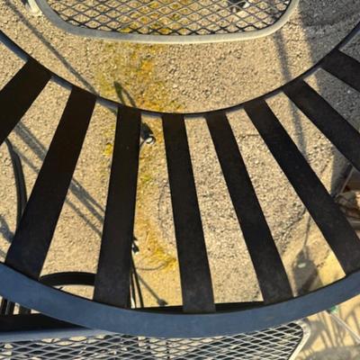 Black Outdoor Table with 2 Chairs