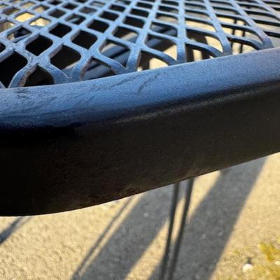 Black Outdoor Table with 2 Chairs