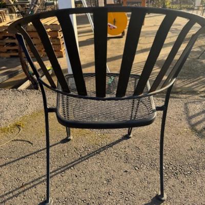 Black Outdoor Table with 2 Chairs