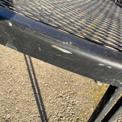 Black Outdoor Table with 2 Chairs