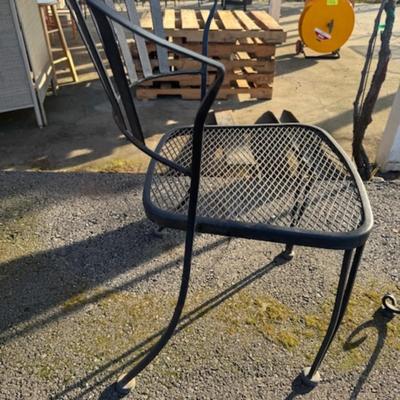 Black Outdoor Table with 2 Chairs