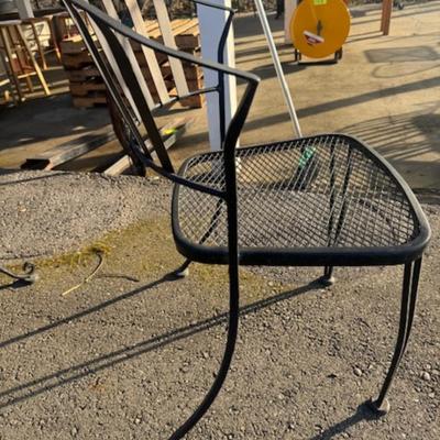 Black Outdoor Table with 2 Chairs