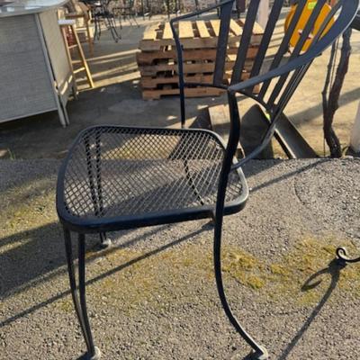 Black Outdoor Table with 2 Chairs