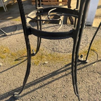 Black Outdoor Table with 2 Chairs