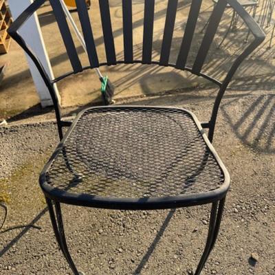 Black Outdoor Table with 2 Chairs