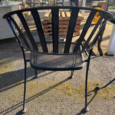Black Outdoor Table with 2 Chairs
