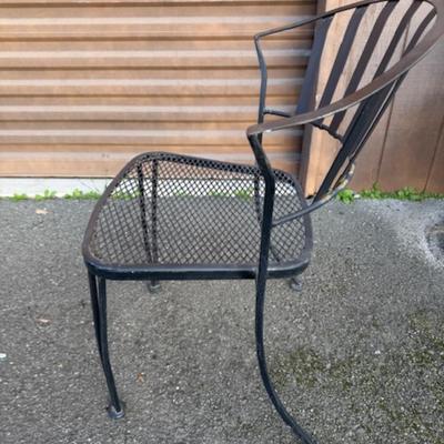 Square Black Patio Table and 4 Chairs