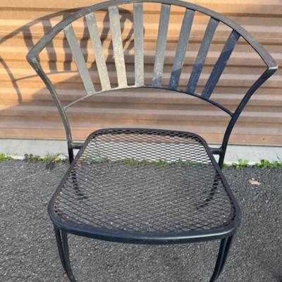 Square Black Patio Table and 4 Chairs