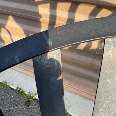 Square Black Patio Table and 4 Chairs