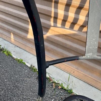 Square Black Patio Table and 4 Chairs