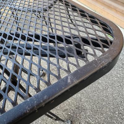 Square Black Patio Table and 4 Chairs
