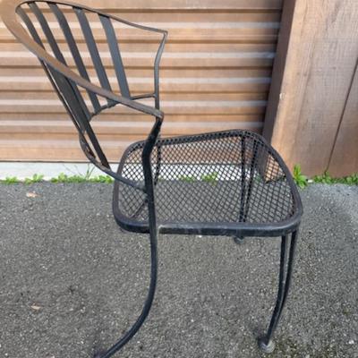 Square Black Patio Table and 4 Chairs