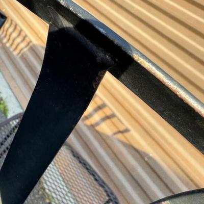 Square Black Patio Table and 4 Chairs