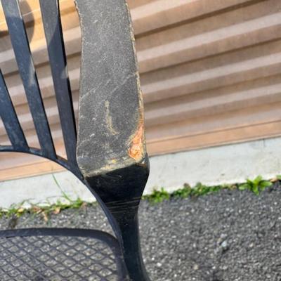 Square Black Patio Table and 4 Chairs
