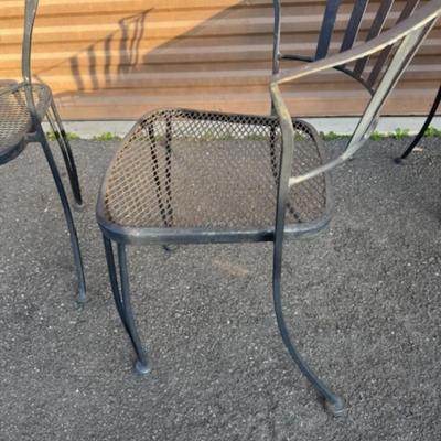 Square Black Patio Table and 4 Chairs