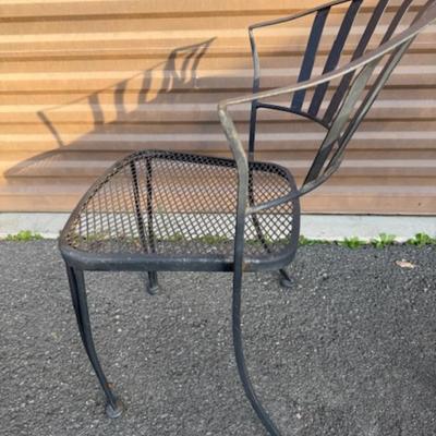 Square Black Patio Table and 4 Chairs