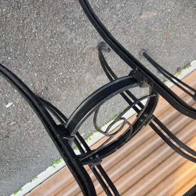 Square Black Patio Table and 4 Chairs