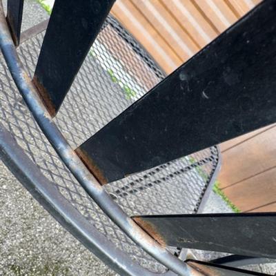 Square Black Patio Table and 4 Chairs