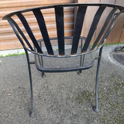 Square Black Patio Table and 4 Chairs