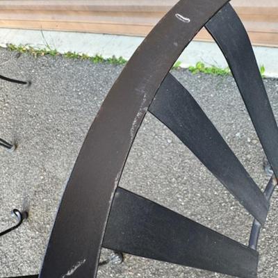Square Black Patio Table and 4 Chairs