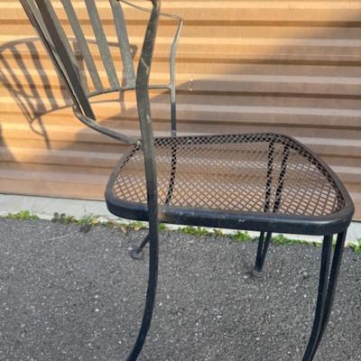 Square Black Patio Table and 4 Chairs