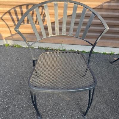 Square Black Patio Table and 4 Chairs