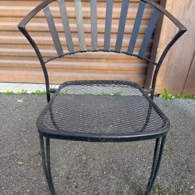 Square Black Patio Table and 4 Chairs
