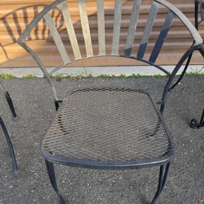 Square Black Patio Table and 4 Chairs