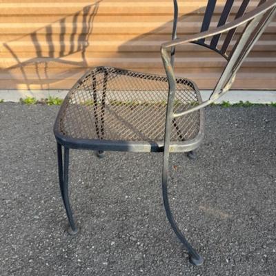 Square Black Patio Table and 4 Chairs